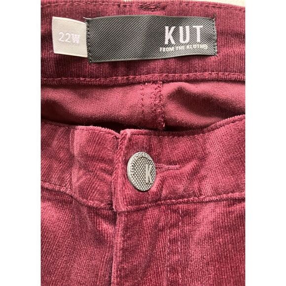 NWT KUT FROM THE KLOTH Plus Size Diana Cord Skinny Jeans in Wine - Picture 8 of 14